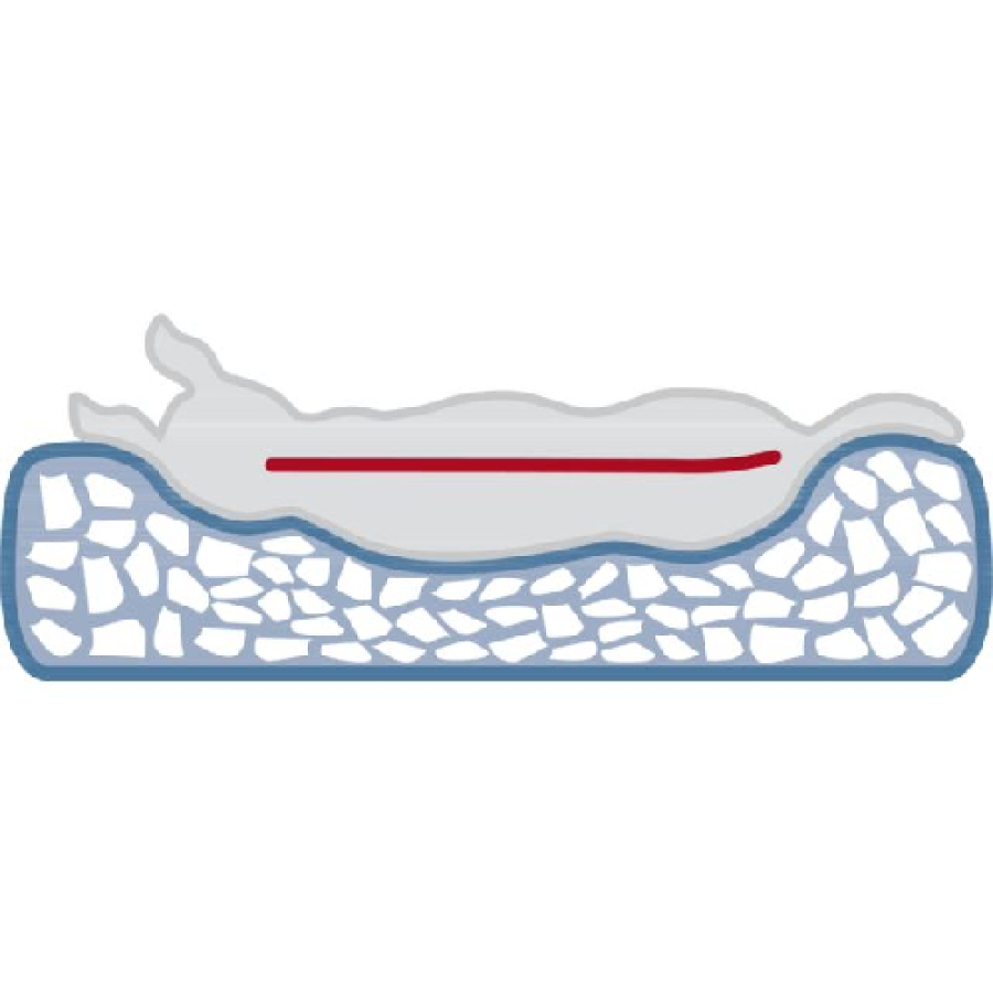 Panier orthopédique chien : mémoire de forme, couchage confortable Loki ROSE