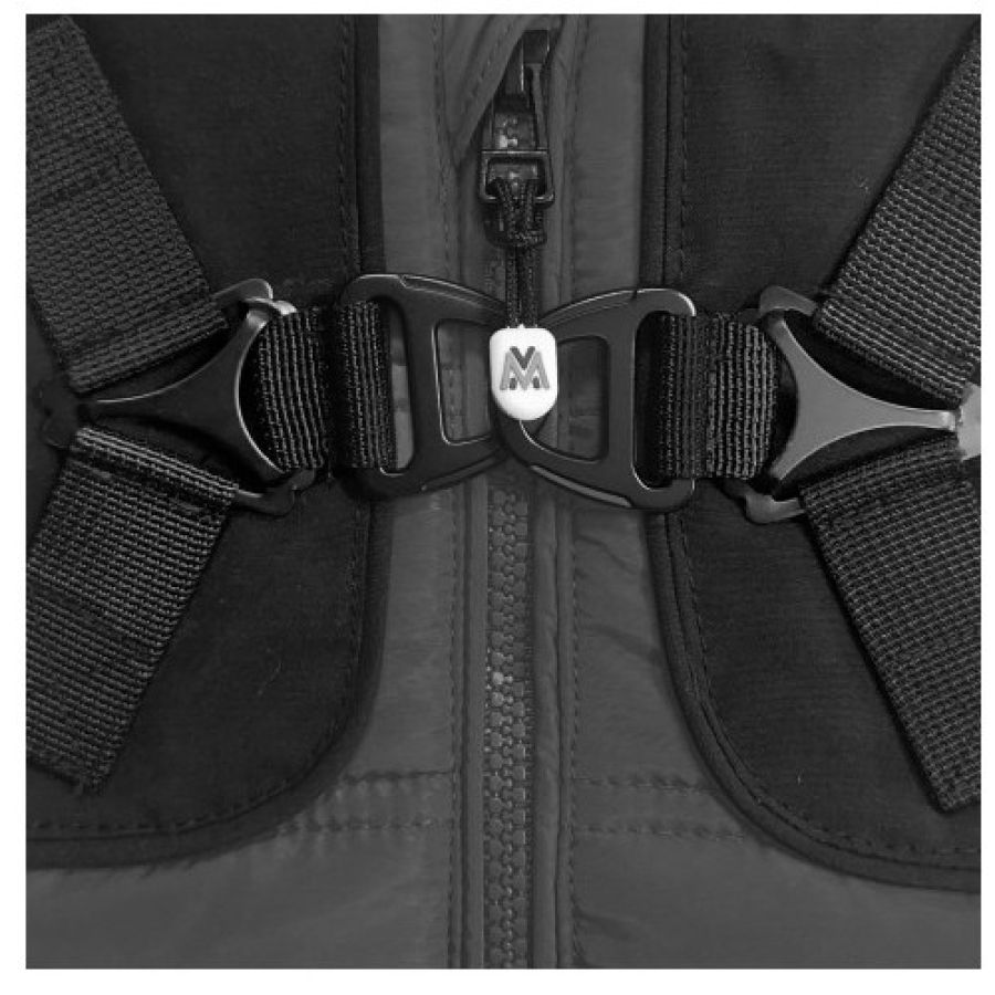 Manteau harnais intégré pour chien, doudoune CLIMBER GRIS