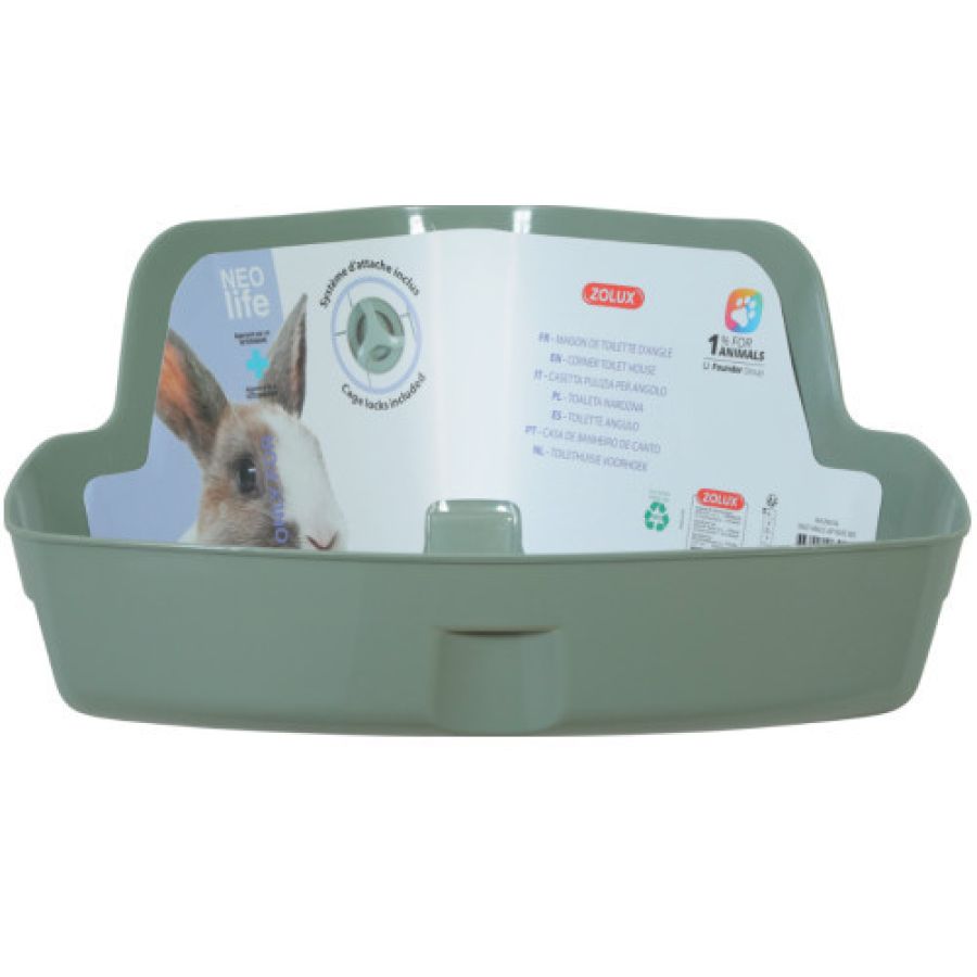 Toilette d’angle pour lapin