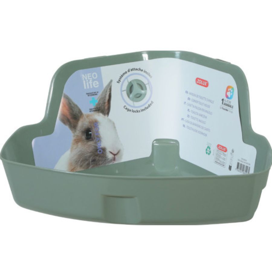 Toilette d’angle pour lapin