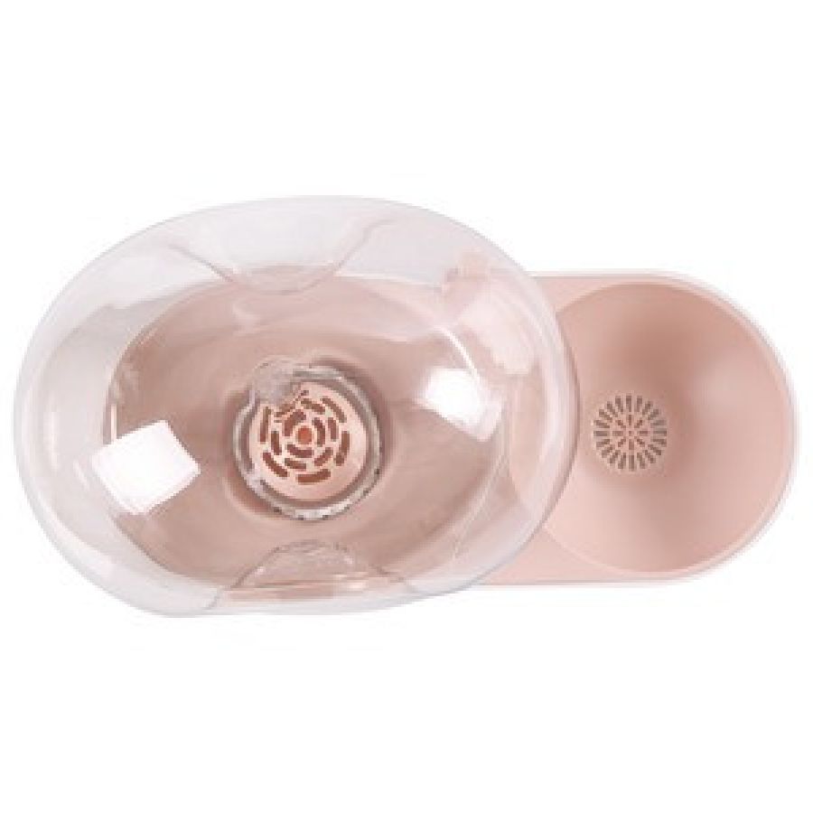 Fontaine à eau chat sans électricité, sans fil Snail ROSE