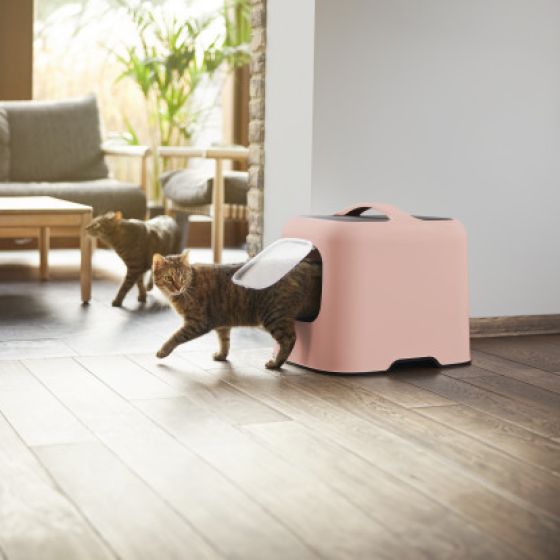 Maison de toilette, litière fermée BIALA ROSE