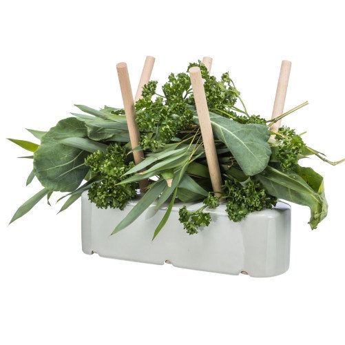 Mangeoire design en céramique et bois