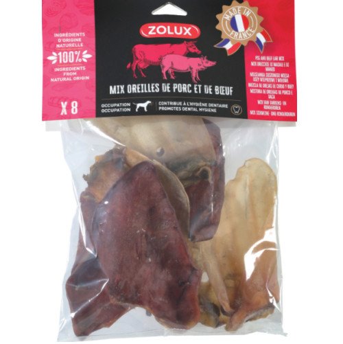 Sachet mix oreilles de porc et bœuf  200G