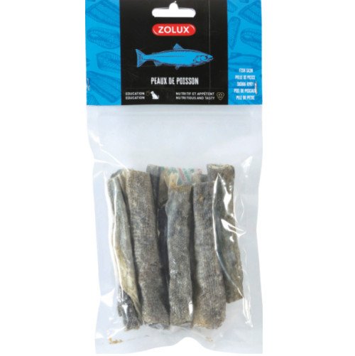 Friandises naturelles Peaux de poisson 60g pour chien