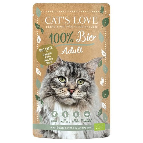 Sachet fraicheur Cat's love bio canard 100g