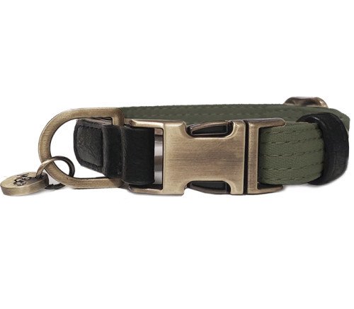 Collier réglable DAWSON kaki pour chien