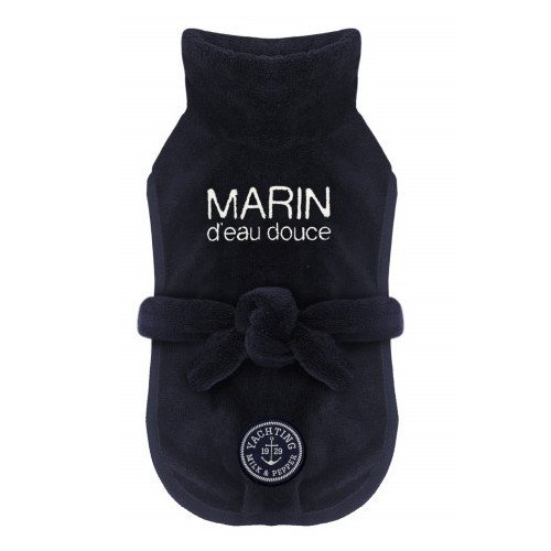 Peignoir pour chien MARIN brodé