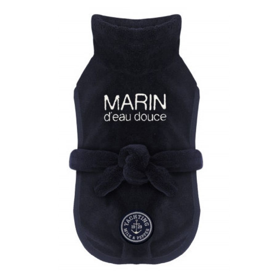 Peignoir pour chien MARIN brodé