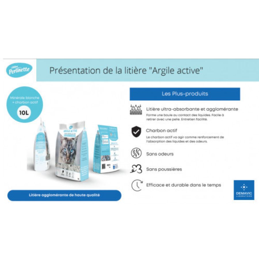 Perlinette Litière Minérale Argile Active