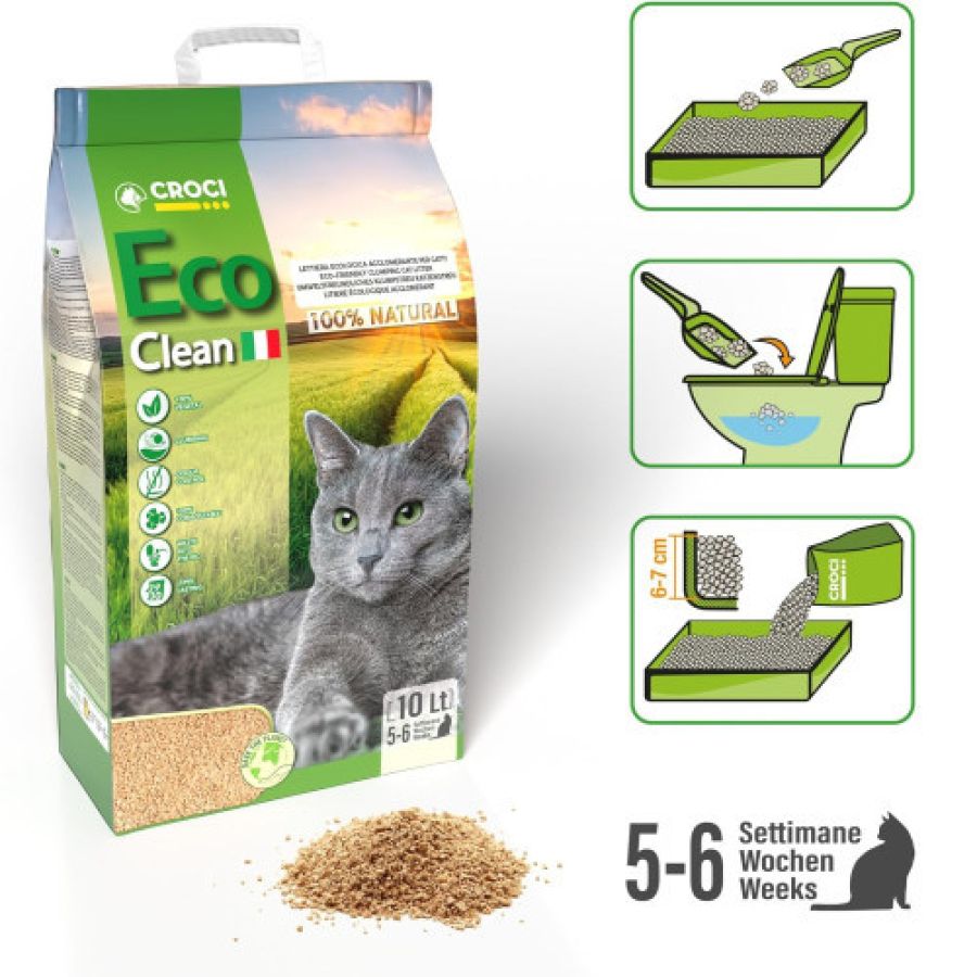 Litière pour chat eco clean 10 litres
