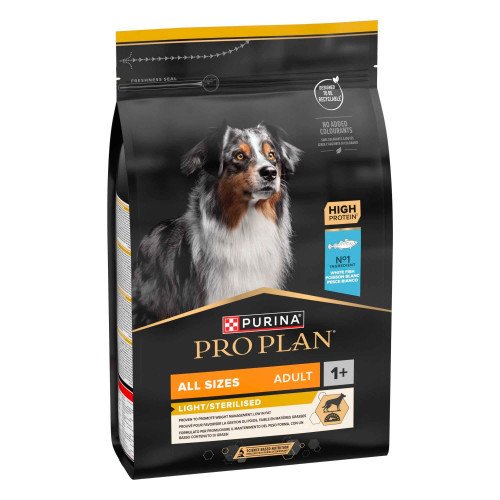 Purina Proplan Adult Sterilised ALL SIZE adult poisson blanc