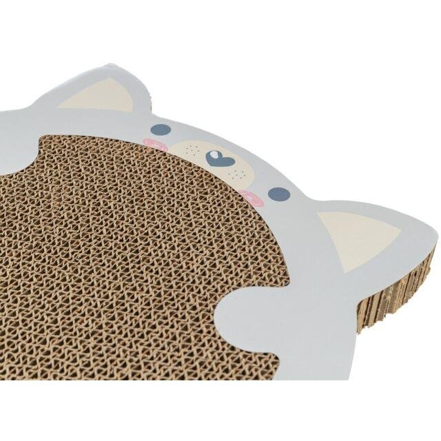Griffoir chaton en carton tête de chat
