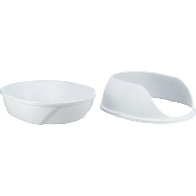 Bac à litière, anti projection, très haut rebord, Simao BLANC