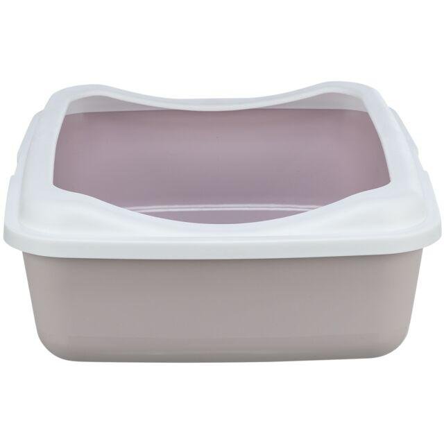 Bac à litière Classic mauve et blanc