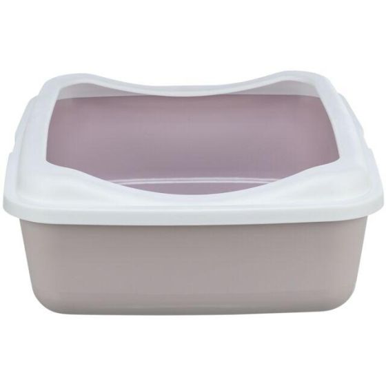 Bac à litière Classic mauve et blanc