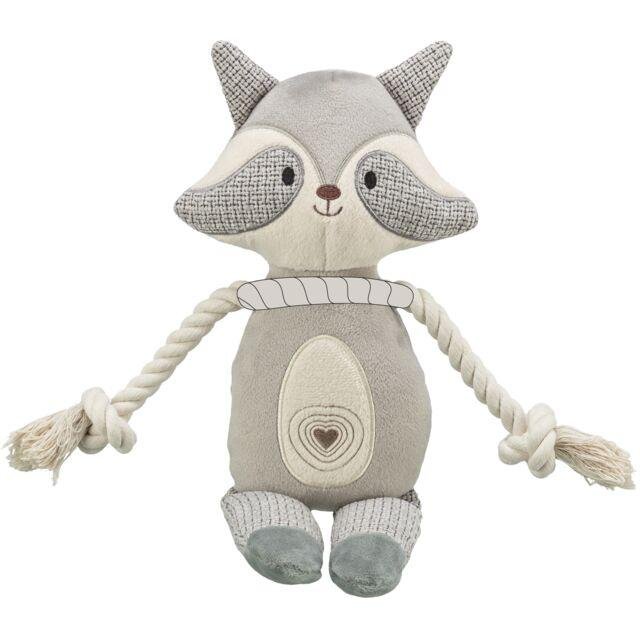 Doudou peluche pour chien raton laveur