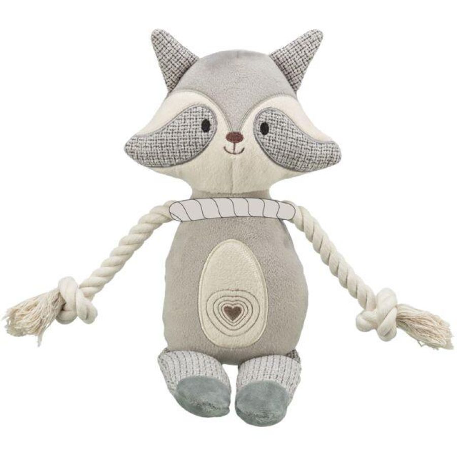 Doudou peluche pour chien raton laveur