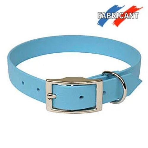 Collier chien biothane bleu