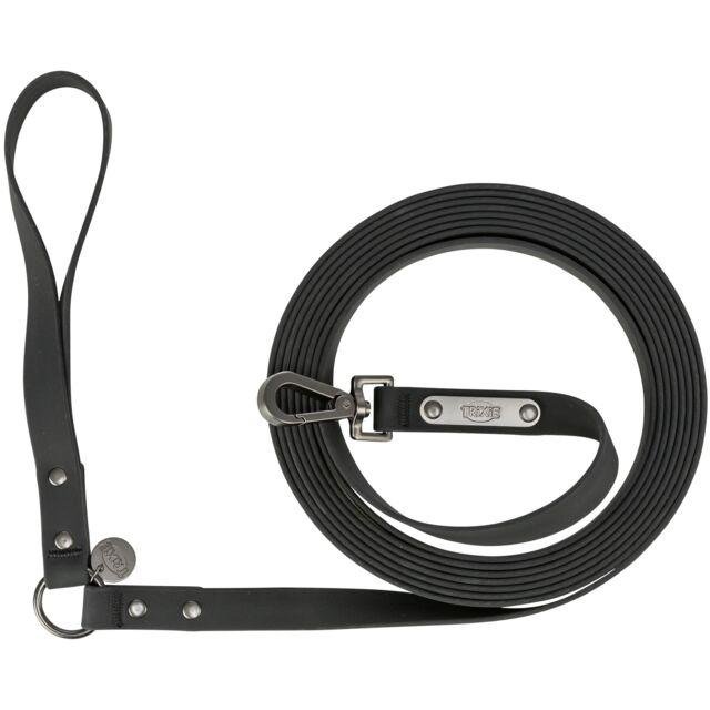 Longe pour chien en PVC noir