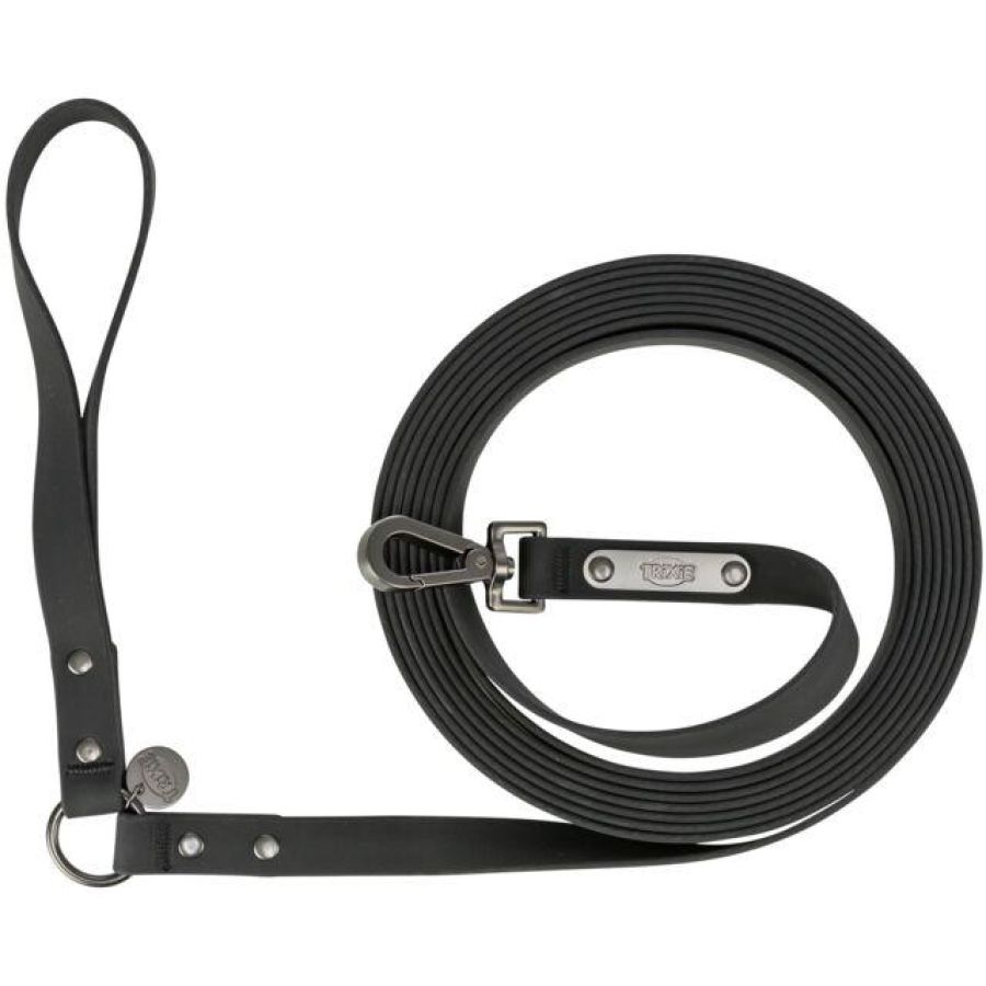 Longe pour chien en PVC noir