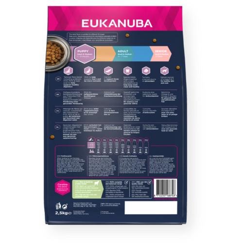 Croquettes Eukanuba puppy petit et moyen chien agneau riz