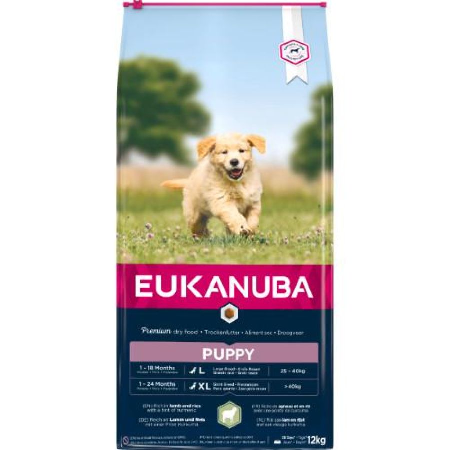 Croquettes Eukanuba puppy grand chien agneau riz