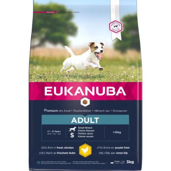 Croquettes Eukanuba adult petit chien 3 KG