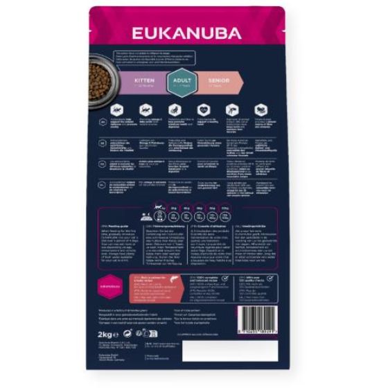 Croquettes chat adult Eukanuba sans céréales au saumon