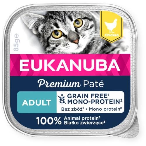 Patée sans céréales Eukanuba chat au poulet