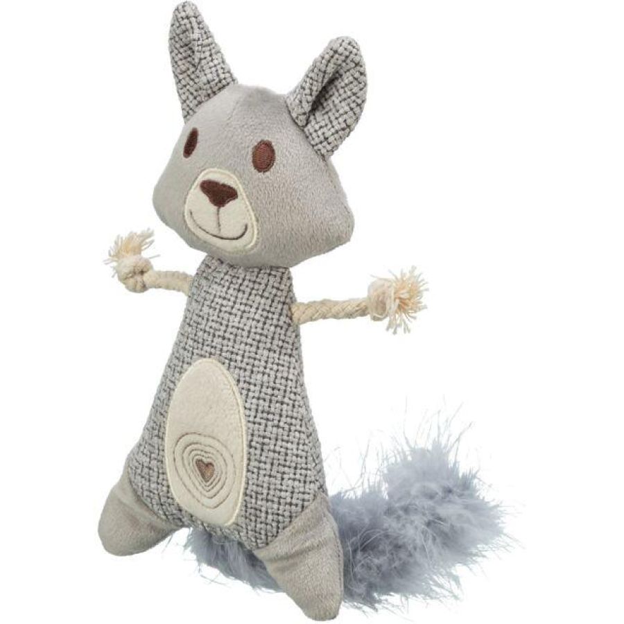 Peluche raton laveur XXL pour chat