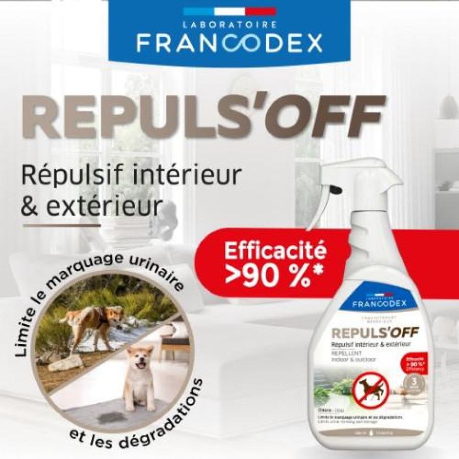 Spray Répulsif pour Chiens - Protection intérieure et extérieure