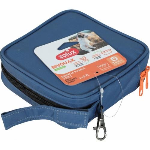 Gamelle Pliable 2 en 1 Bivouak pour Chien et Chat