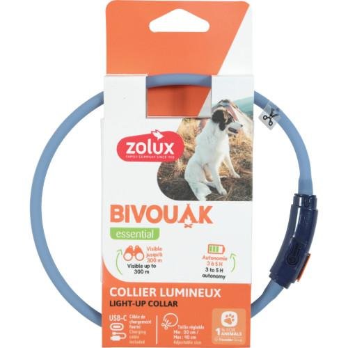 Collier Lumineux pour Chiens Bivouac - Rechargeable et Ajustable