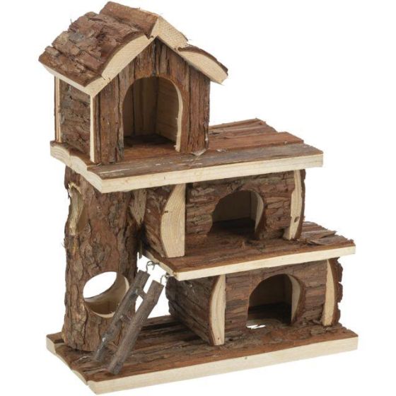 Maison Tammo en Bois Naturel pour Rongeurs