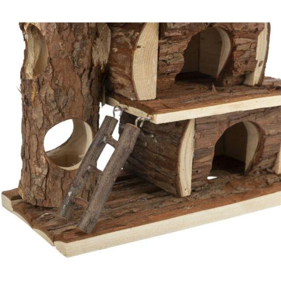 Maison Tammo en Bois Naturel pour Rongeurs