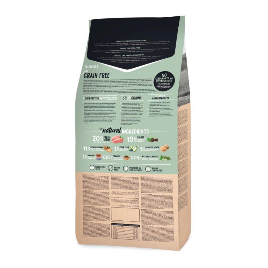 Croquettes just grain free pour chien adulte au poulet