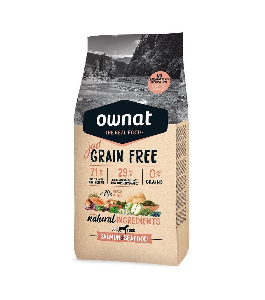 Croquettes just grain free pour chien adulte au saumon