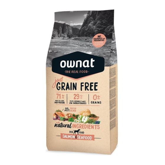 Croquettes just grain free pour chien adulte au saumon