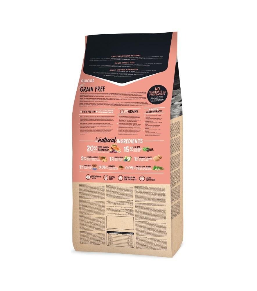 Croquettes just grain free pour chien adulte au saumon