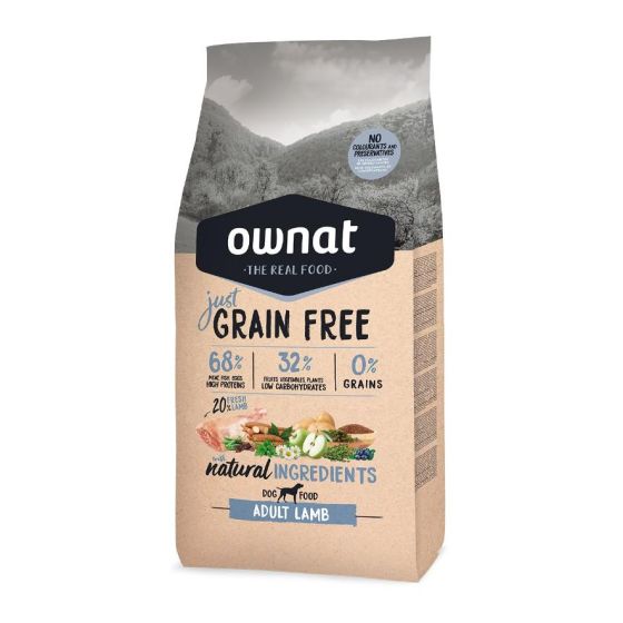 Croquettes just grain free pour chien adulte à l'agneau