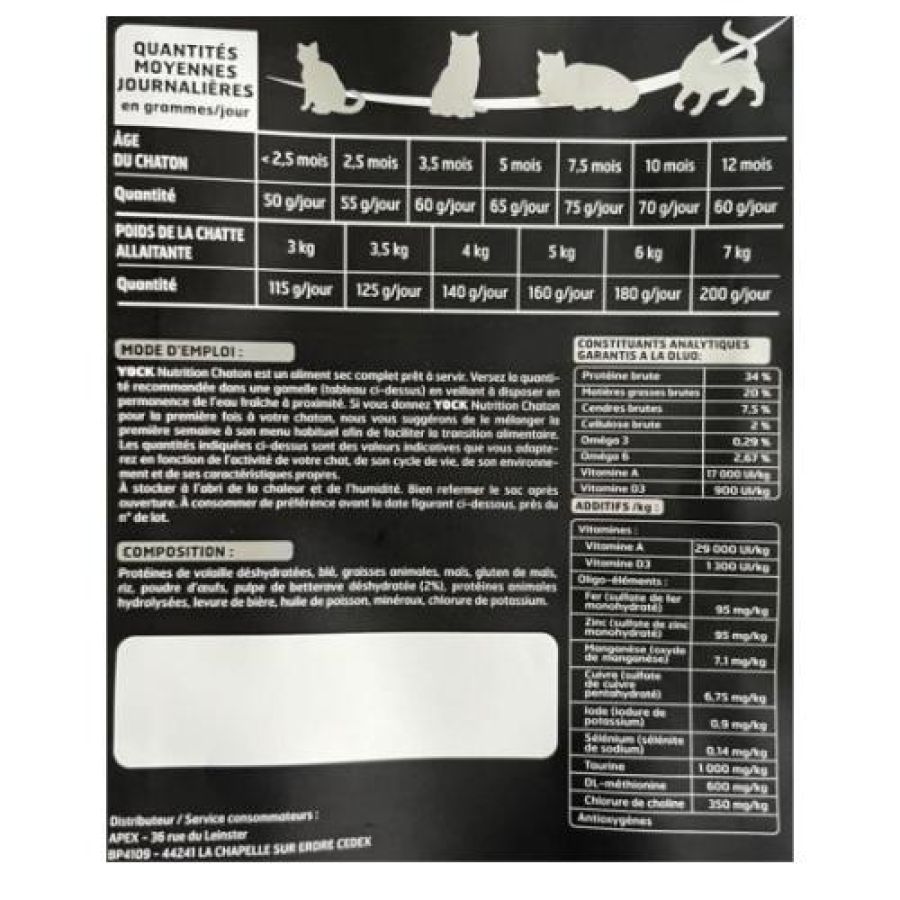 Croquettes pour Chaton et Chatte Allaitante YOCK NUTRITION