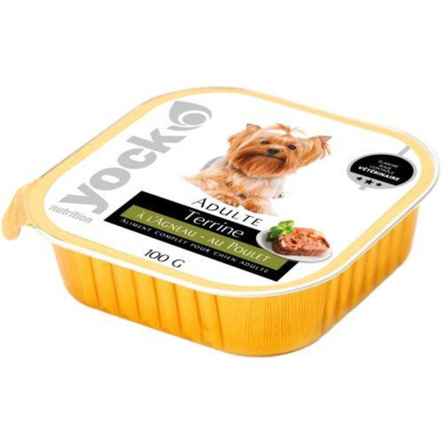 Terrine à l'agneau et au poulet, Chien adulte – 100 g YOCK NUTRITION