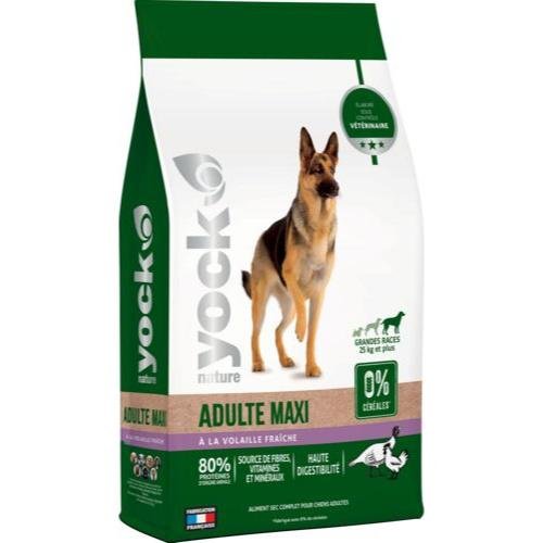 Croquettes sans céréales, Chien adulte grande race 12 kg YOCK NATURE