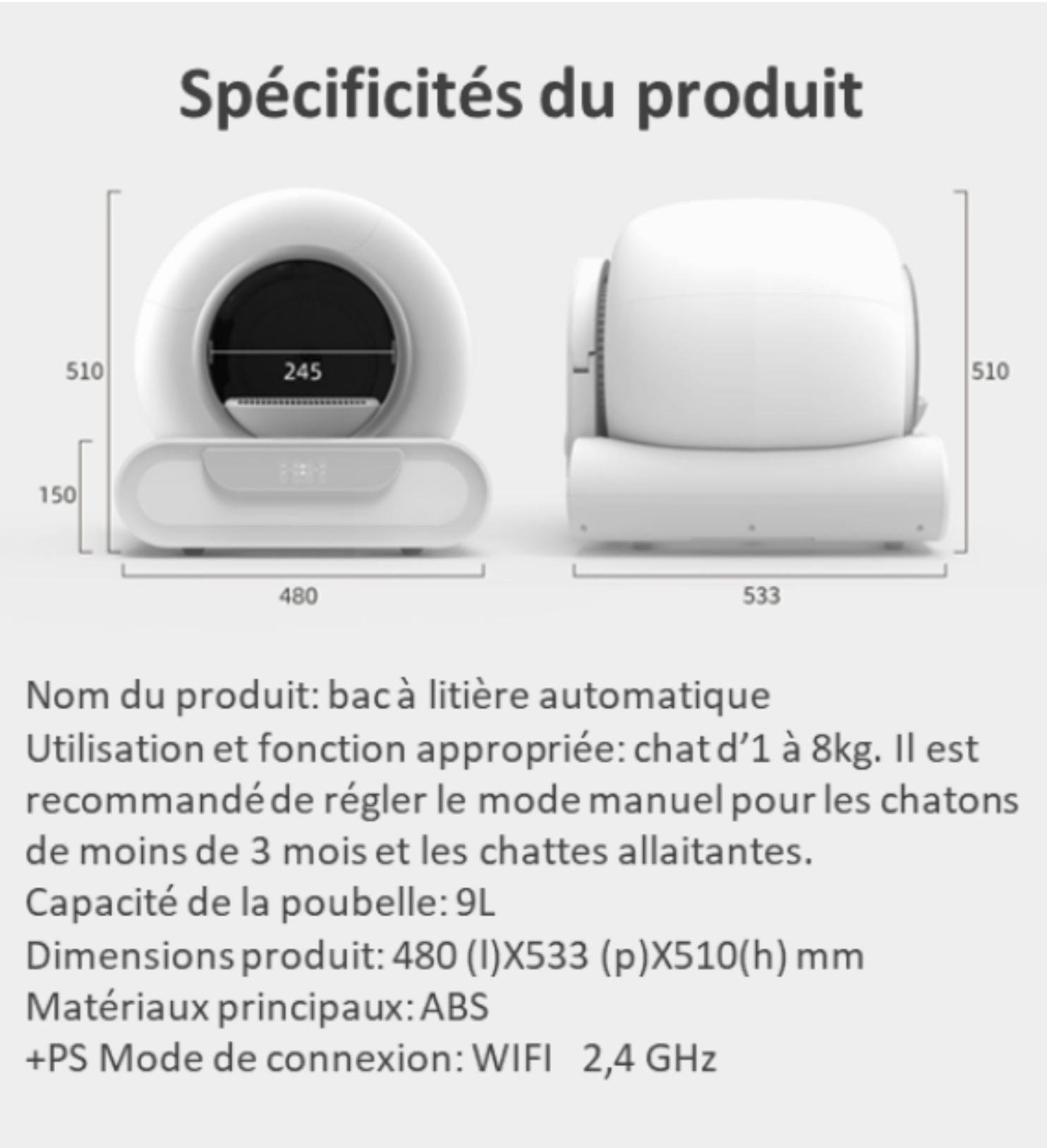 Maison de toilette automatique, Litière autonettoyante pour chat