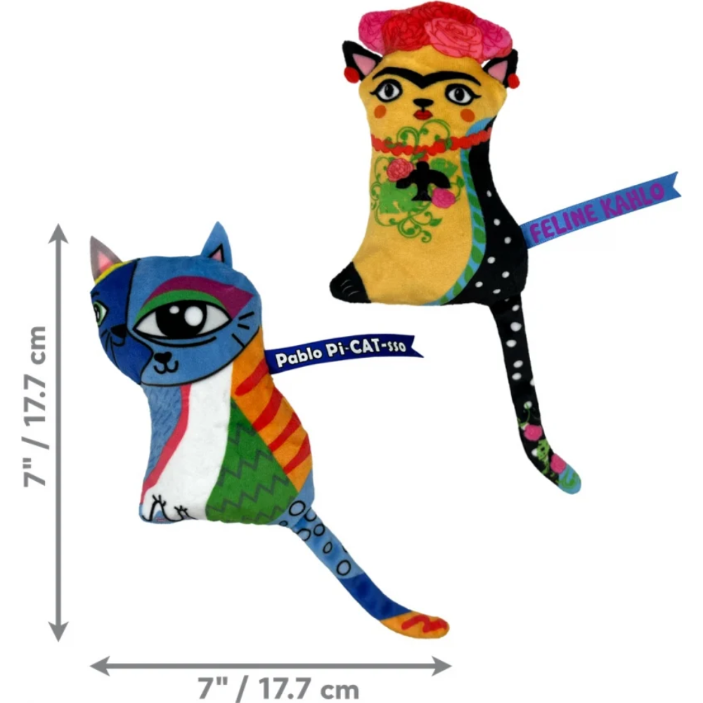 Jouet KONG Artz pour chat Kahlo/Picasso 2 pièces