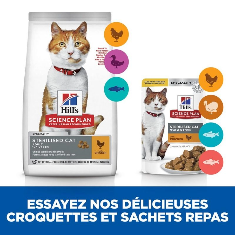 Croquettes chat stérilisé au Canard
