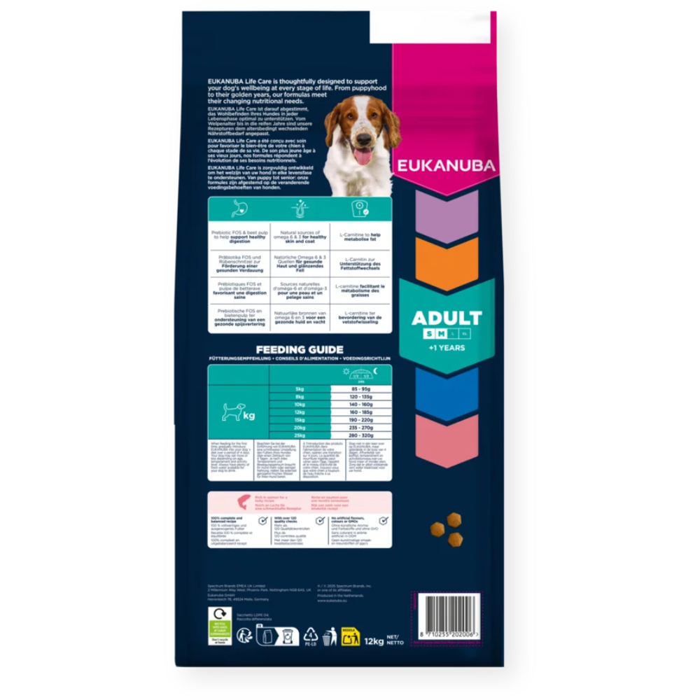 Croquettes Eukanuba adult petit et moyen chien saumon