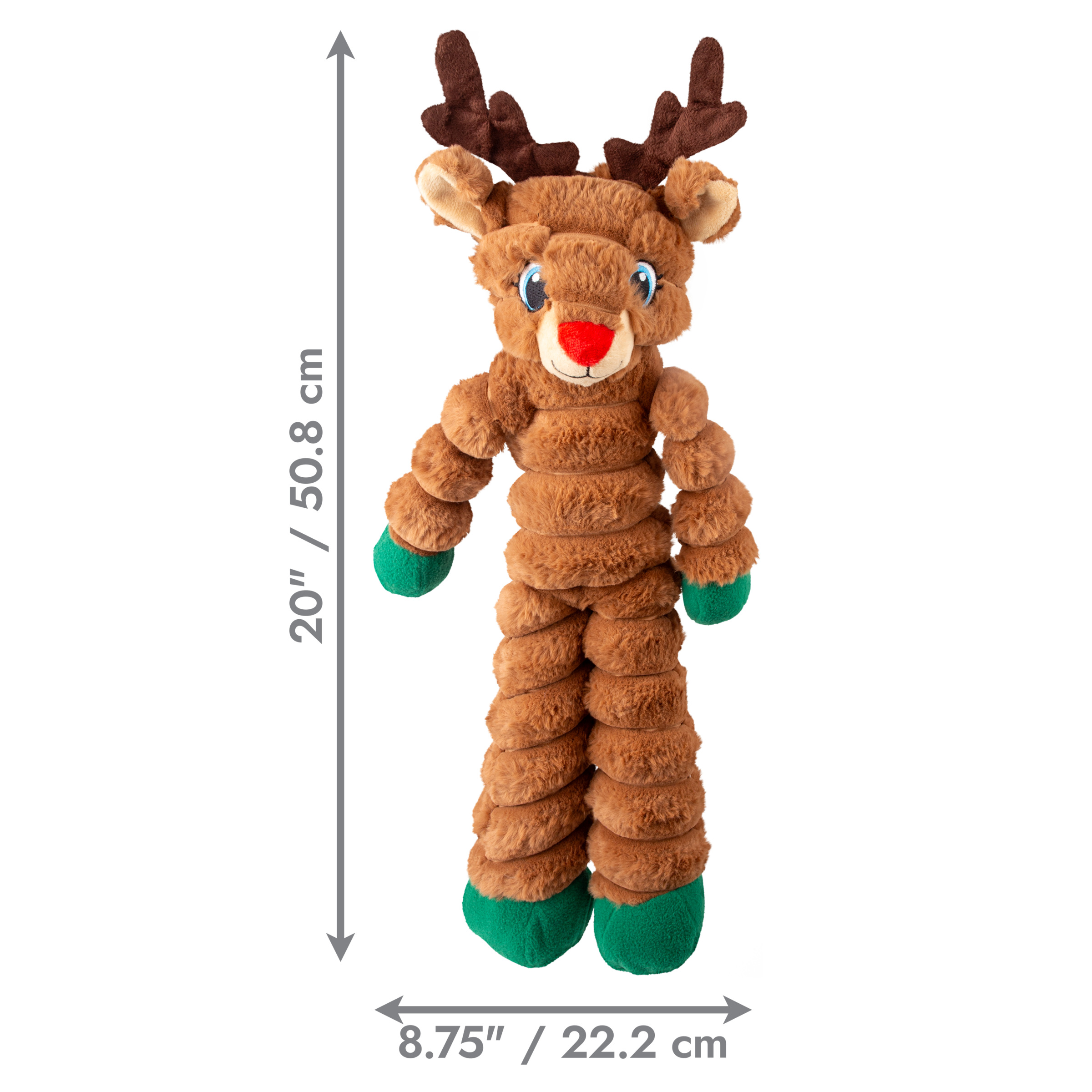 Peluche de Noël KONG Holiday Shakers Crumples Renne XL