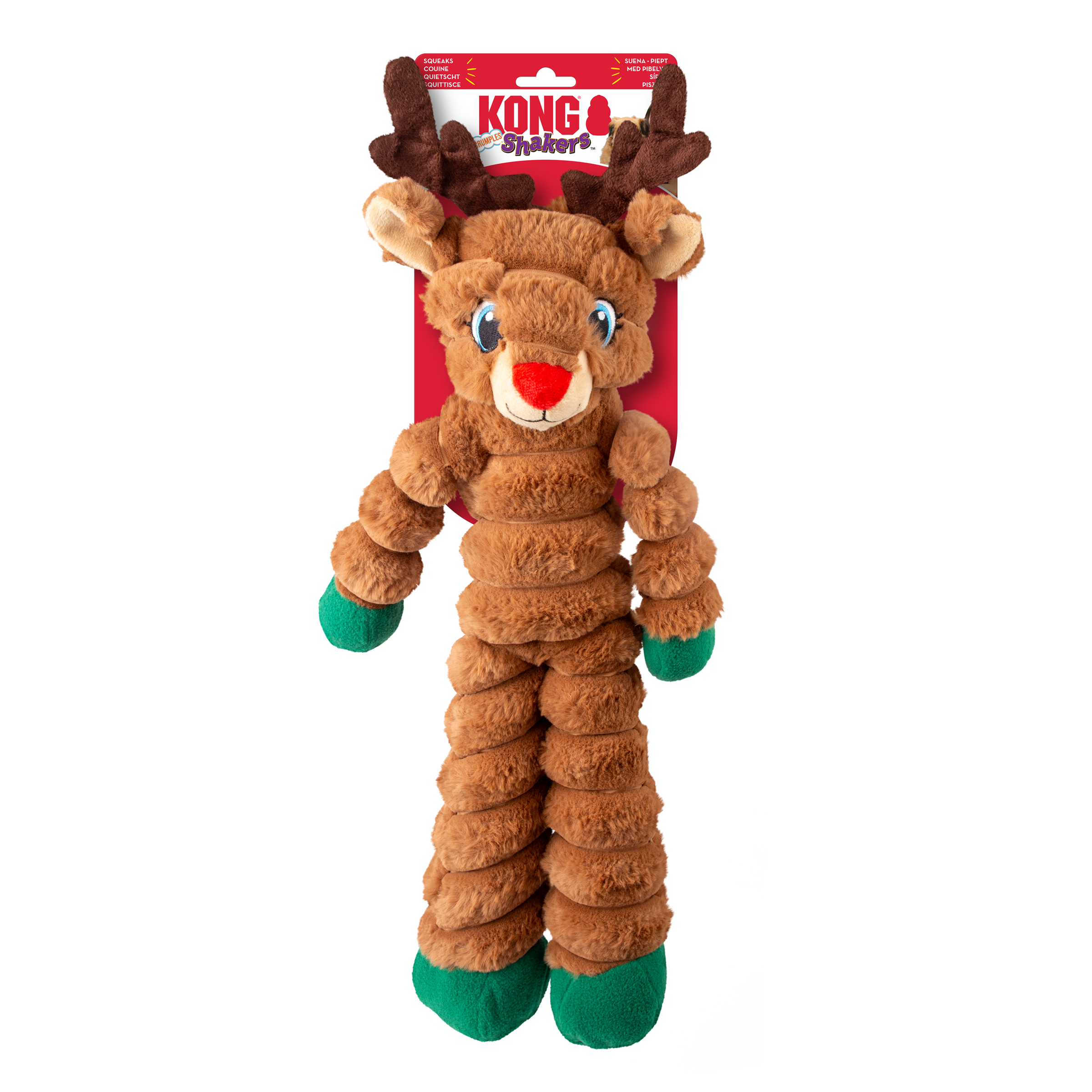 Peluche de Noël KONG Holiday Shakers Crumples Renne XL
